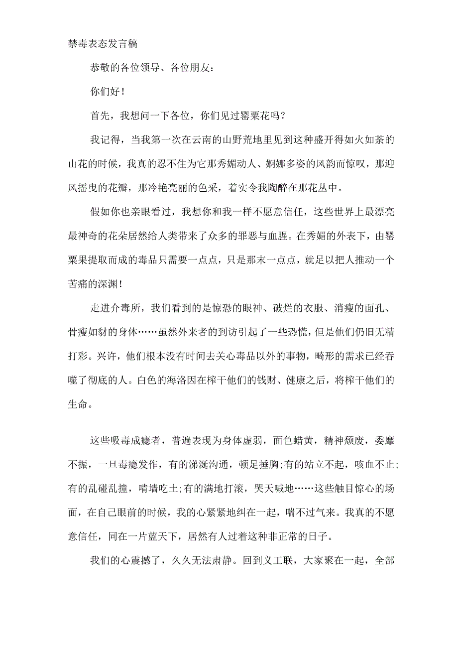 禁毒表态发言稿.docx_第3页