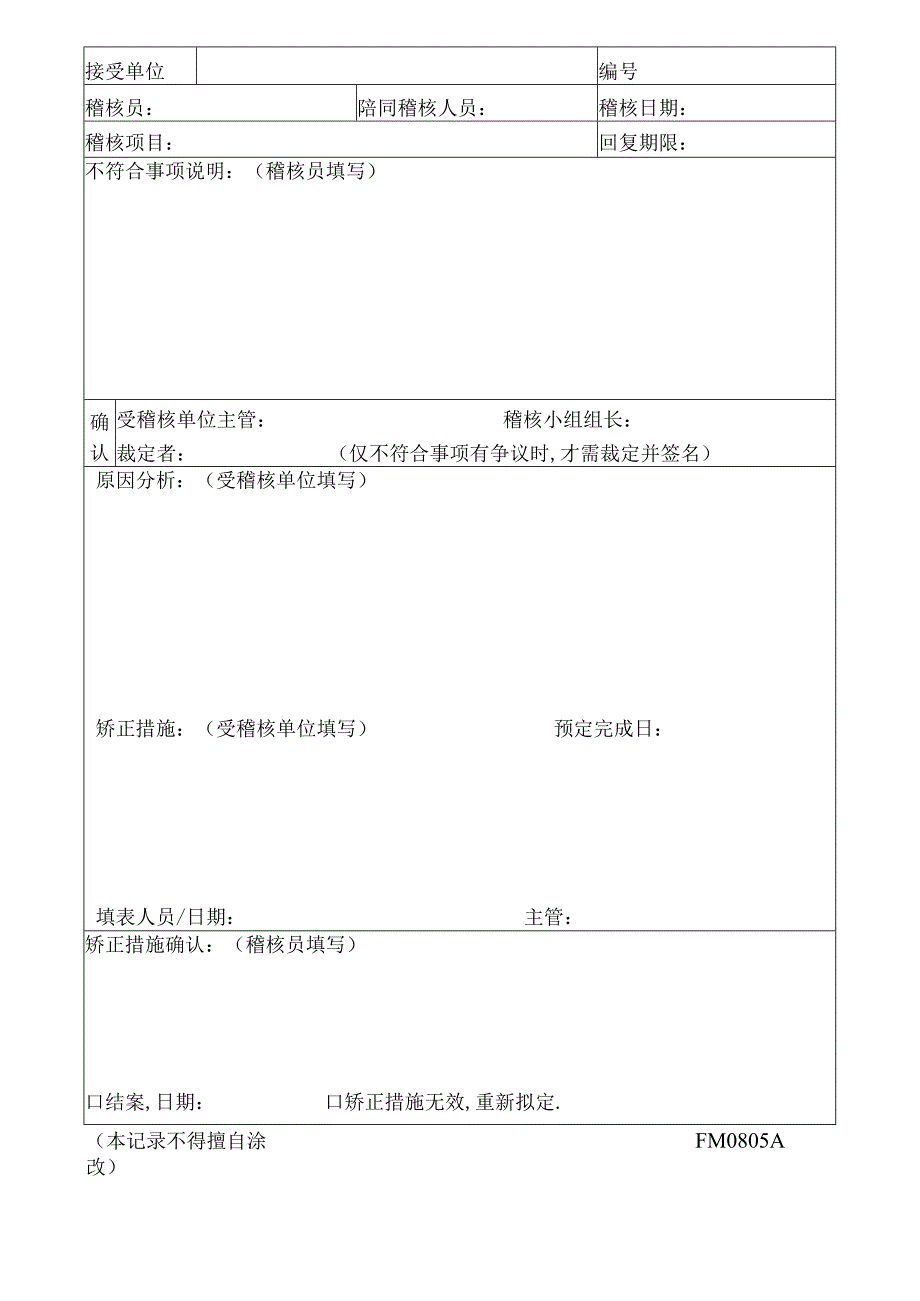 稽核矫正措施通知书工程文档范本.docx_第2页