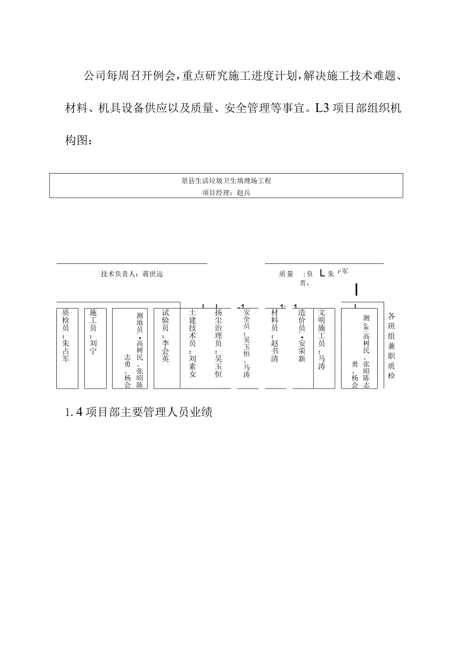 生活垃圾卫生填埋场填埋区土方及防渗工程项目班子组成情况.docx_第2页