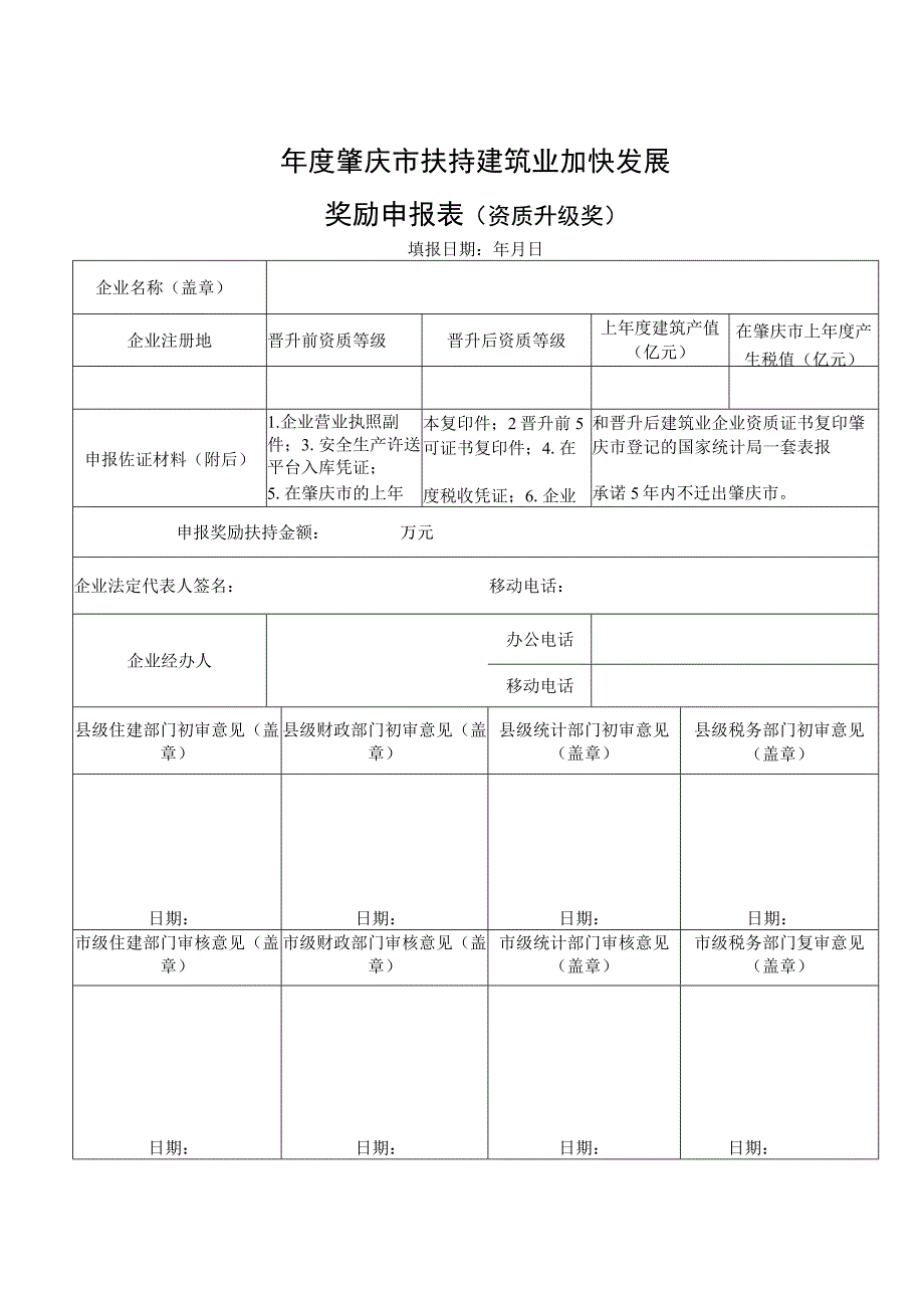 附件-肇庆市扶持建筑业加快发展奖励申报书（修订版、征求意见稿）.docx_第3页