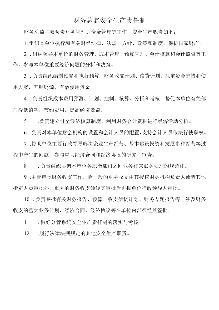 财务总监安全生产责任制.docx_第1页