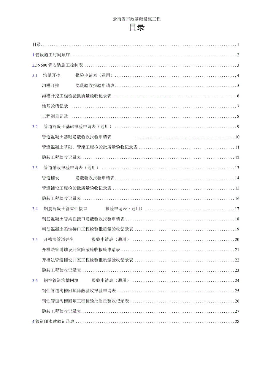 排水管道工程报验表.docx_第1页