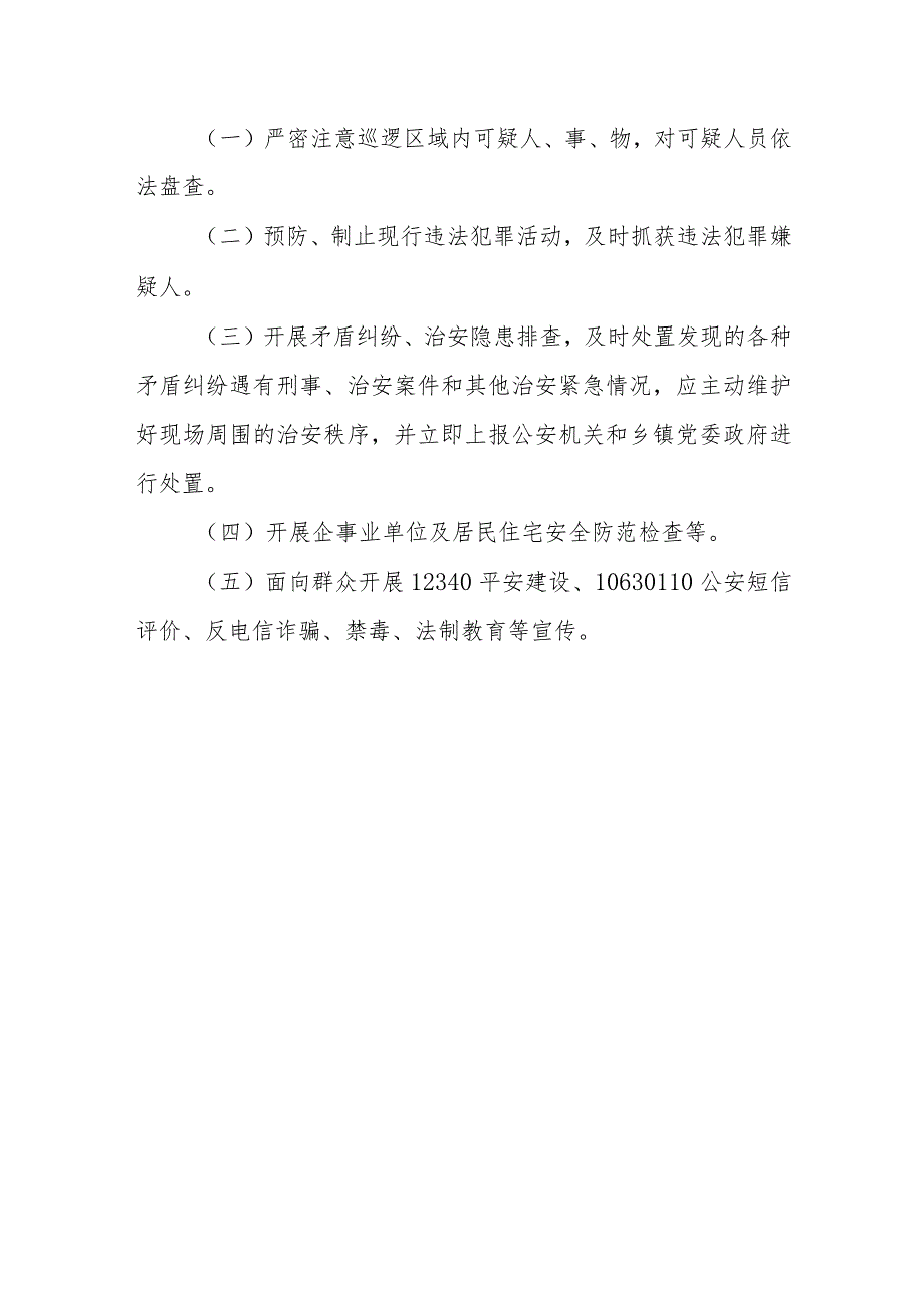 XX镇关于加强治安巡逻工作的方案.docx_第3页