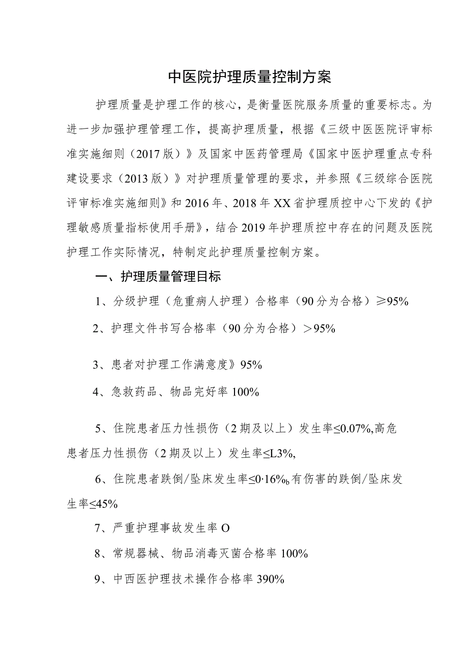 中医院护理质量控制方案.docx_第1页