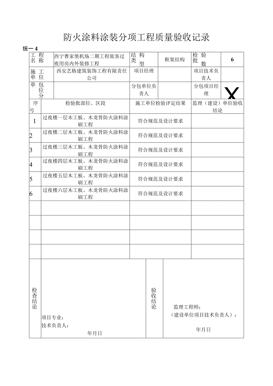 J202306防火涂料涂装工程检验批质量验收记录表.docx_第3页