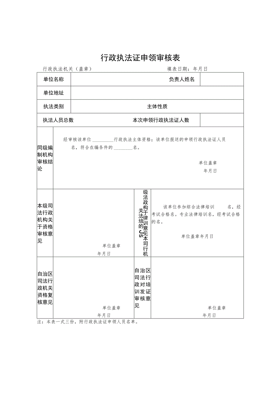 行政执法证申领审核表.docx_第1页