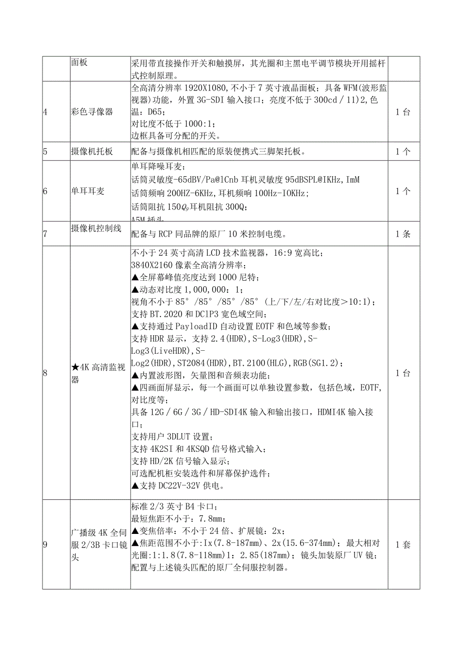 演播室摄录像设备采购技术要求.docx_第3页