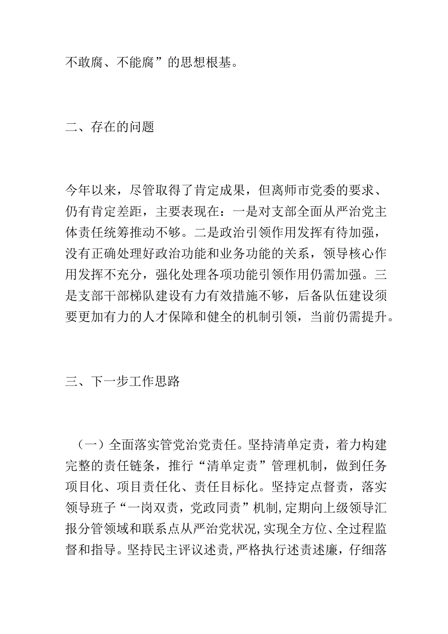 党支部书记半年履行全面从严治党第一责任人责任情况报告.docx_第3页