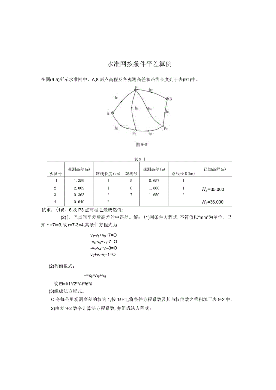 水准网按条件平差算例.docx_第1页