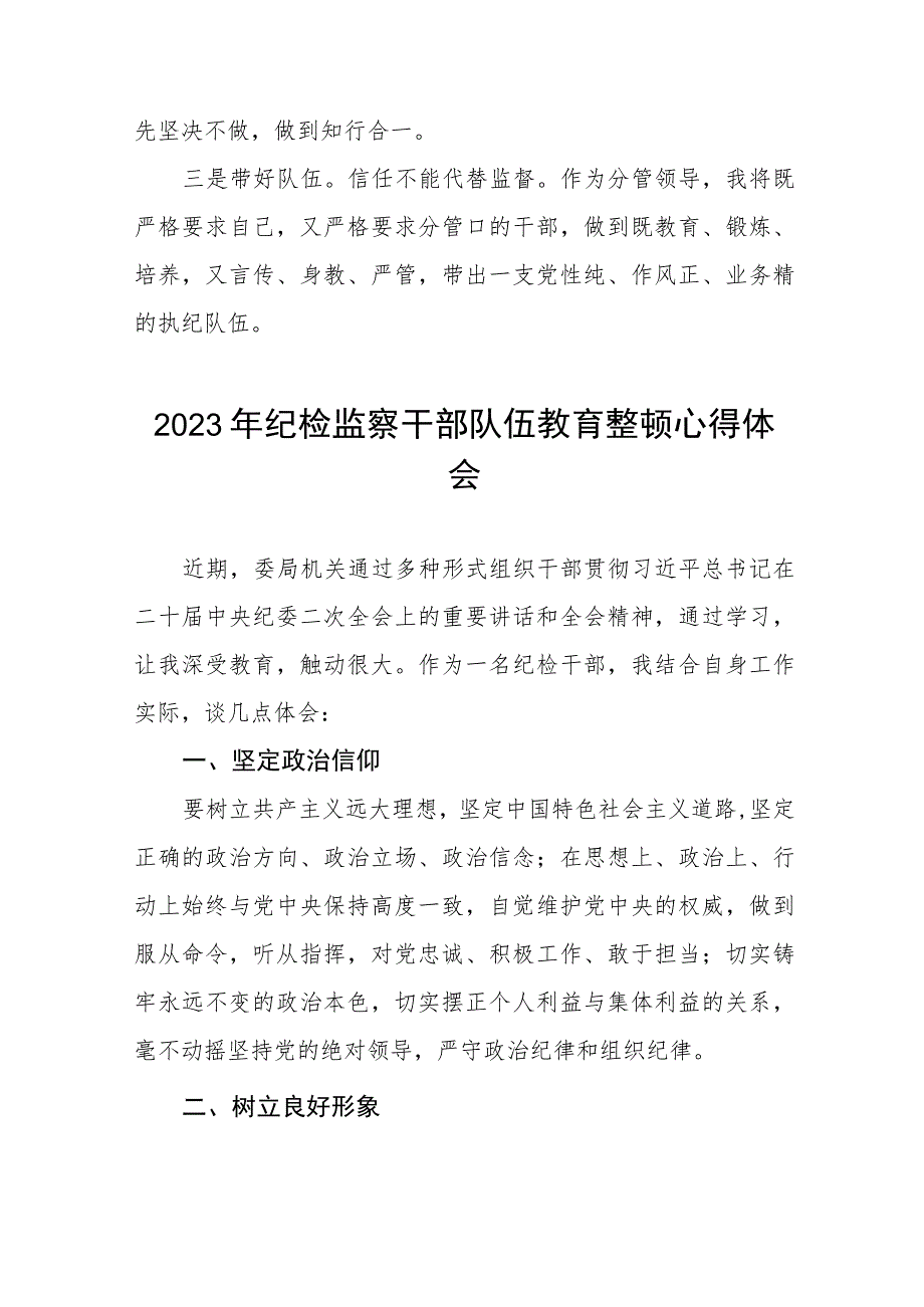 (最新)2023全国纪检监察干部队伍教育整顿心得体会8篇.docx_第1页