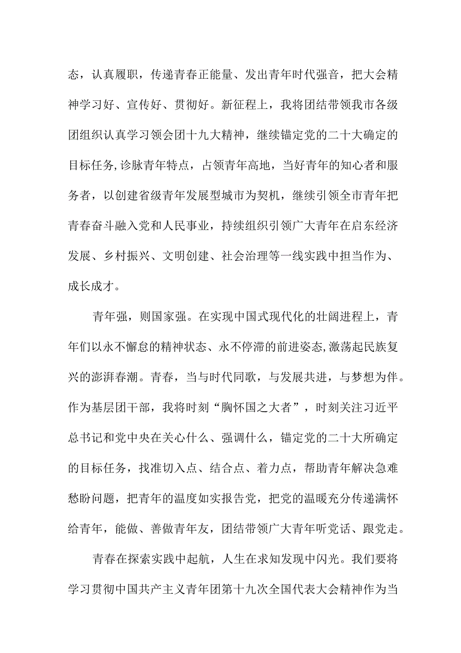 中小学教师学习贯彻共青团第十九次全国代表大会精神个人心得体会 （7份）.docx_第2页