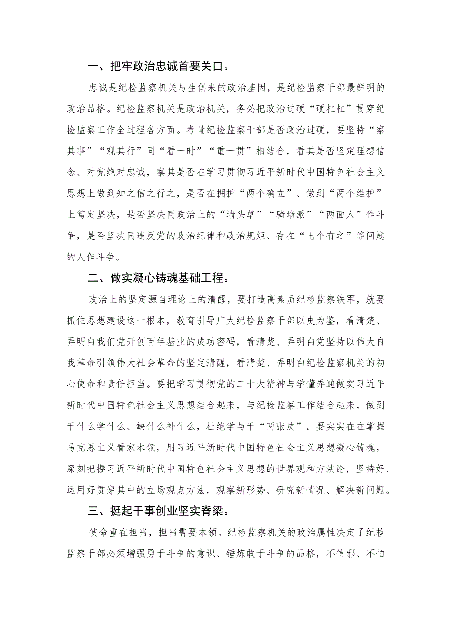 2023省纪委监委全省纪检监察干部队伍教育整顿工作推进会发言材料范文精选（3篇）.docx_第3页