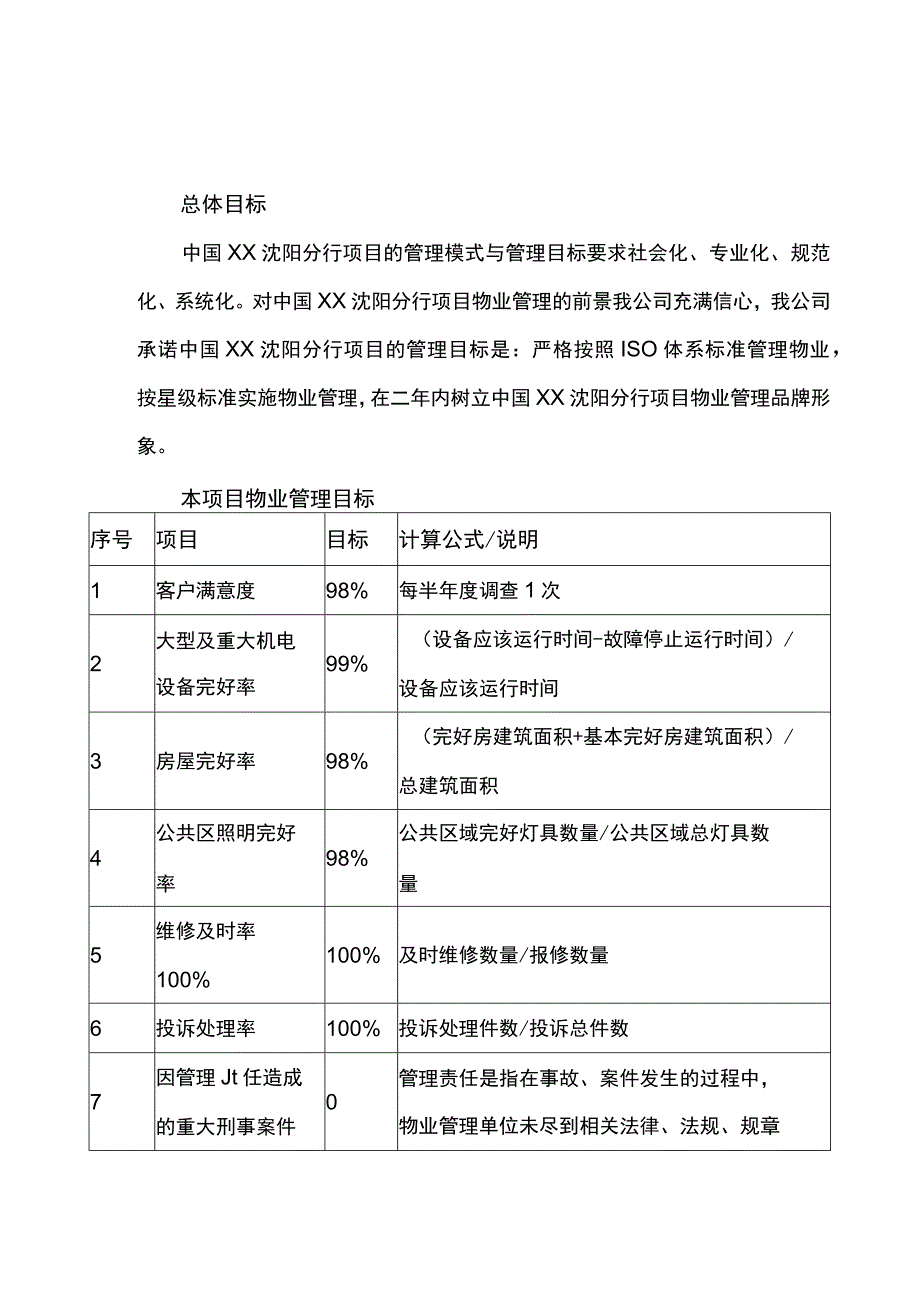 物业管理目标.docx_第1页