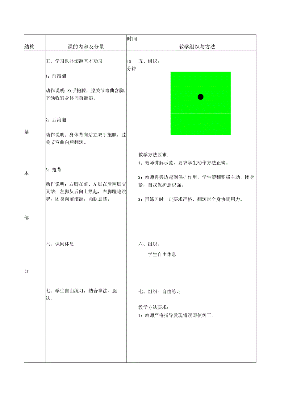 散打体育课教案学习跌扑滚翻技术.docx_第3页