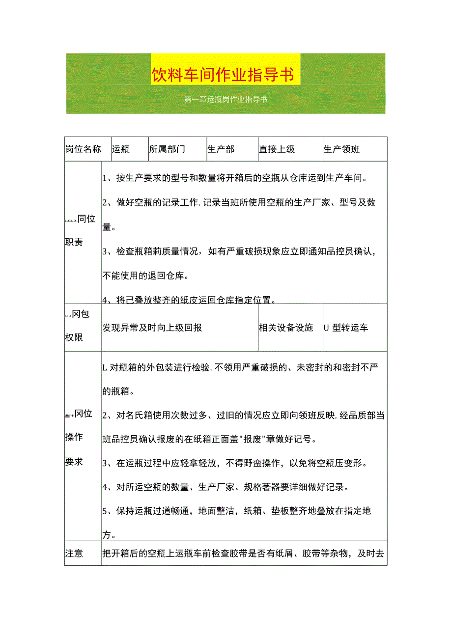 饮料车间作业指导书.docx_第1页