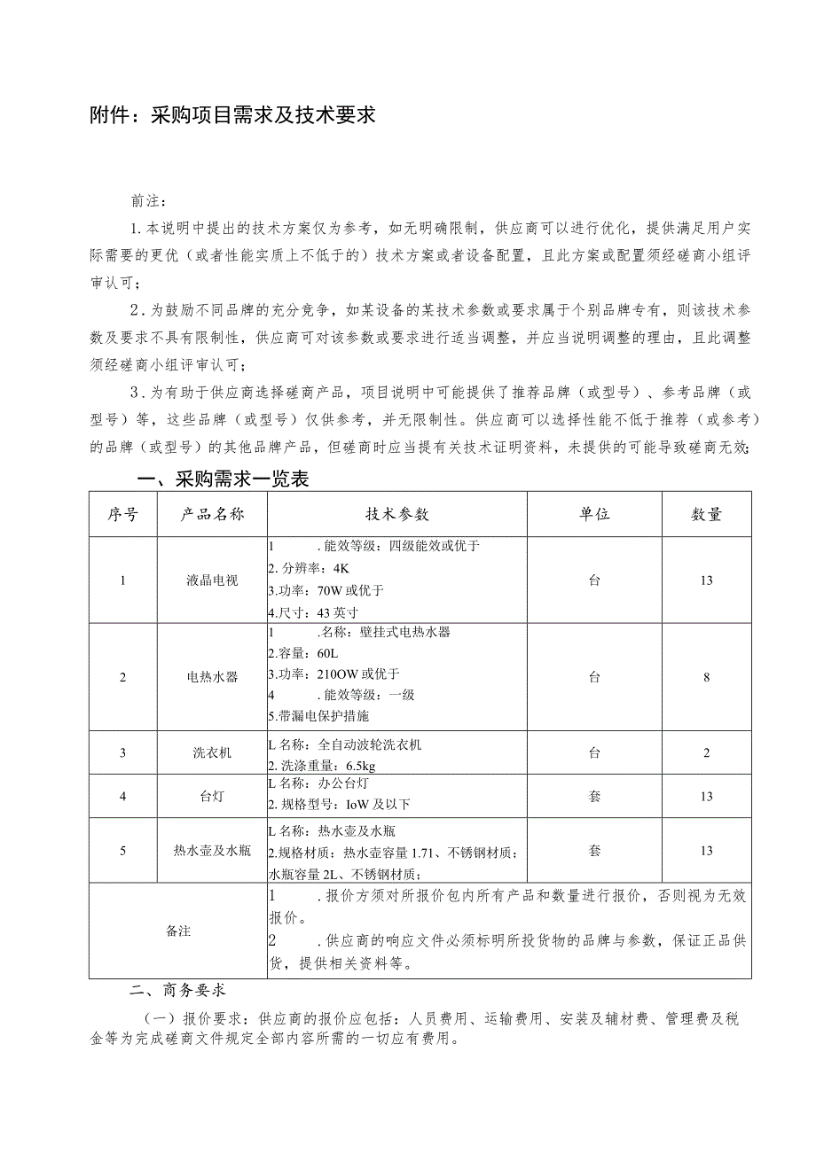 采购项目需求及技术要求.docx_第1页