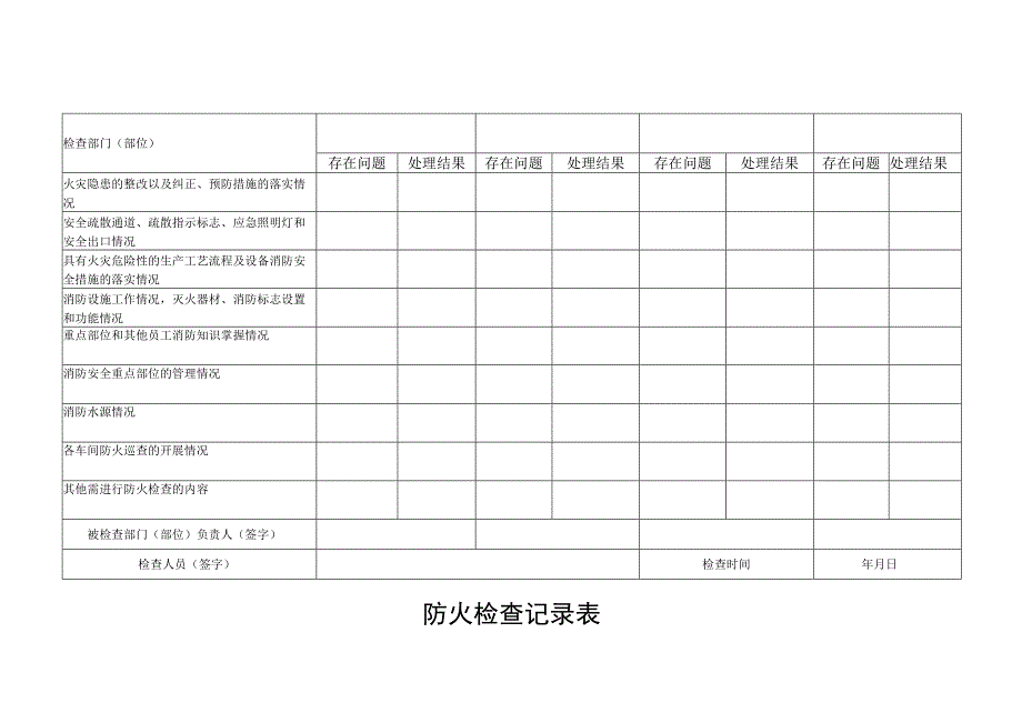 防火检查记录表.docx_第1页