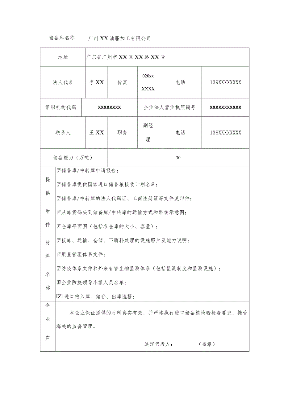 进口粮储备库、中转库考核申请表样表.docx_第2页