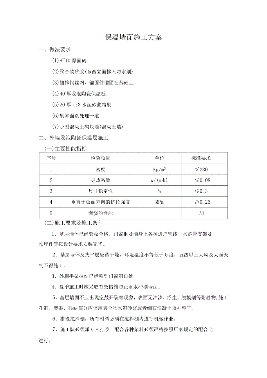 保温墙面施工方案.docx_第1页