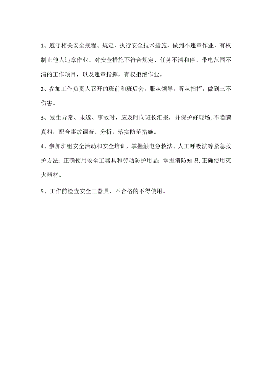 检修班其他成员岗位职责和安全职责模板范本.docx_第2页