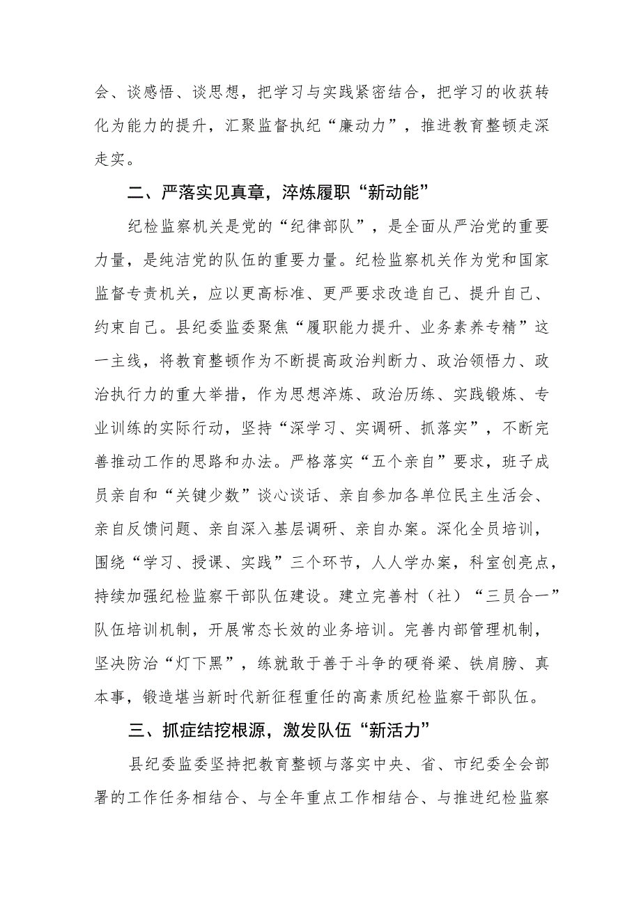 2023年全国纪检监察干部队伍教育整顿的心得体会两篇.docx_第2页