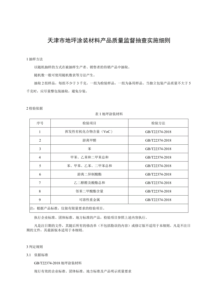 2.天津市地坪涂装材料产品质量监督抽查实施细则.docx_第1页