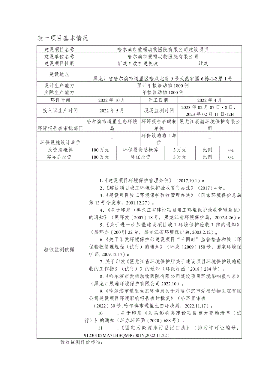 动物医院建设竣工环境保护验收监测报告表项目环境影响评价报告书.docx_第3页