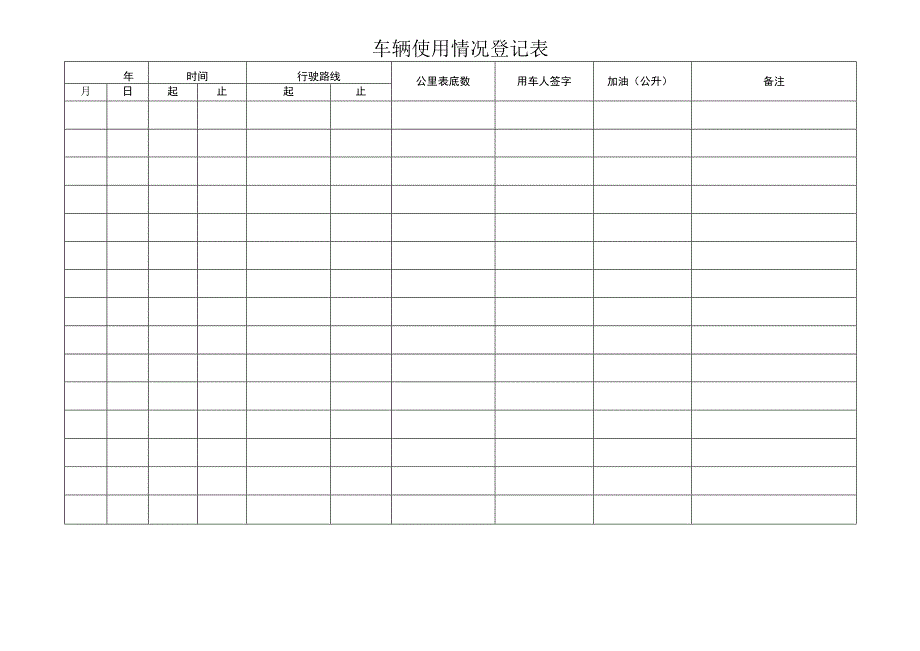 车辆使用情况登记表.docx_第1页