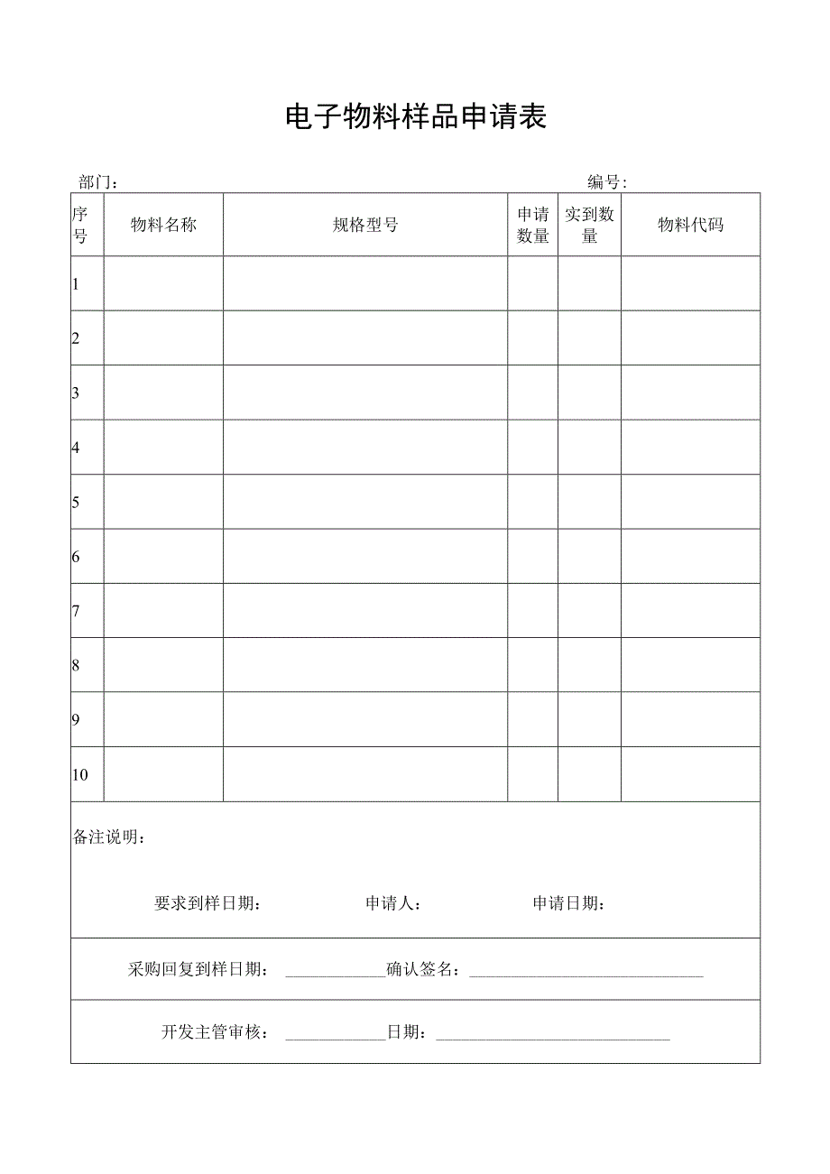 电子物料样品申请表.docx_第1页