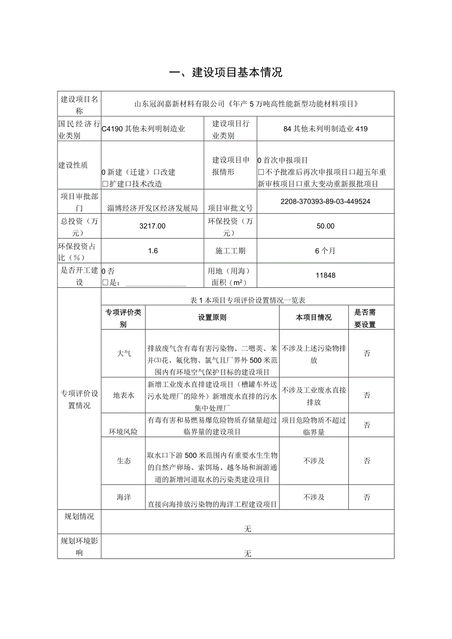 年产5万吨高性能新型功能材料项目环境影响评价报告书.docx_第2页