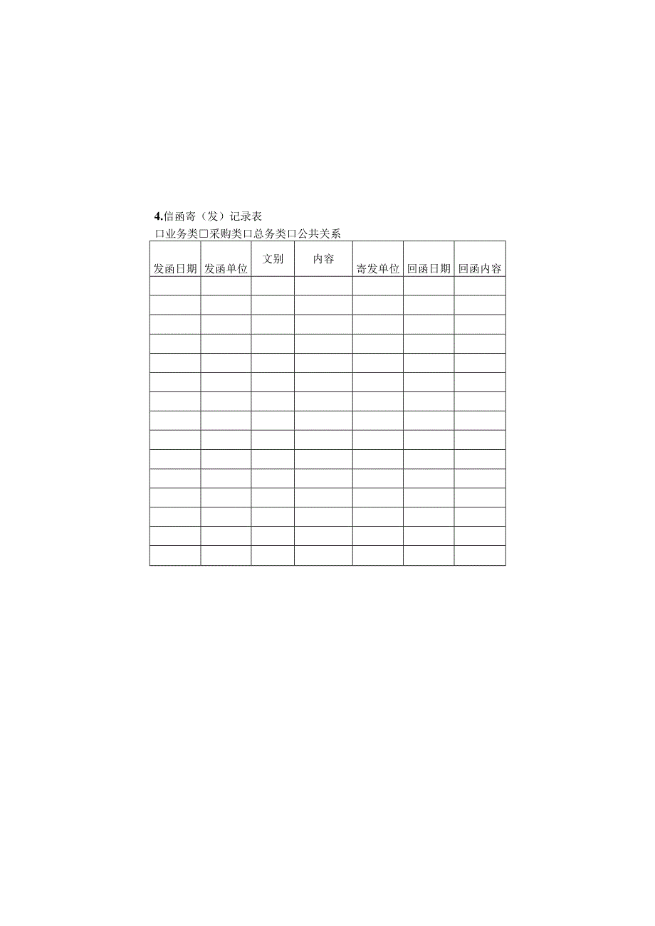 信函寄(发)记录表样本.docx_第1页