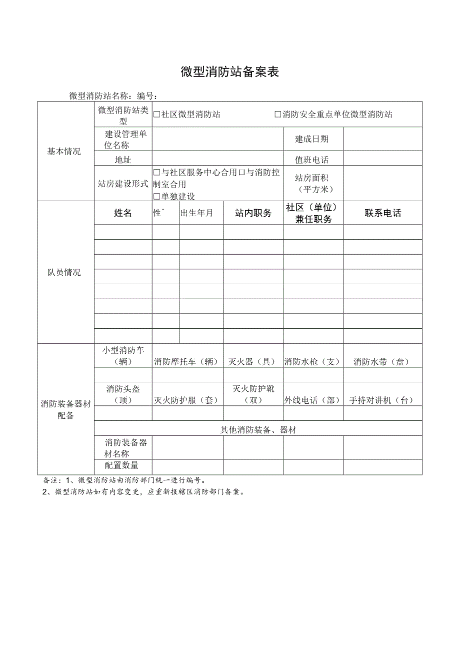 微型消防站备案表.docx_第1页