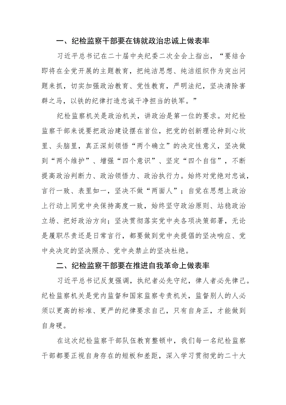 2023年纪检监察干部队伍教育整顿活动学习体会精品六篇汇编.docx_第3页