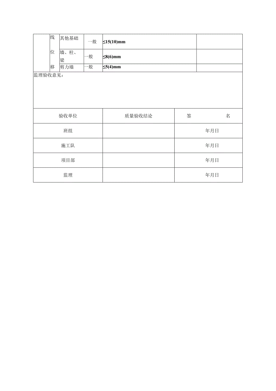 配电房钢筋混凝土主体结构分项工程质量验收记录表.docx_第2页