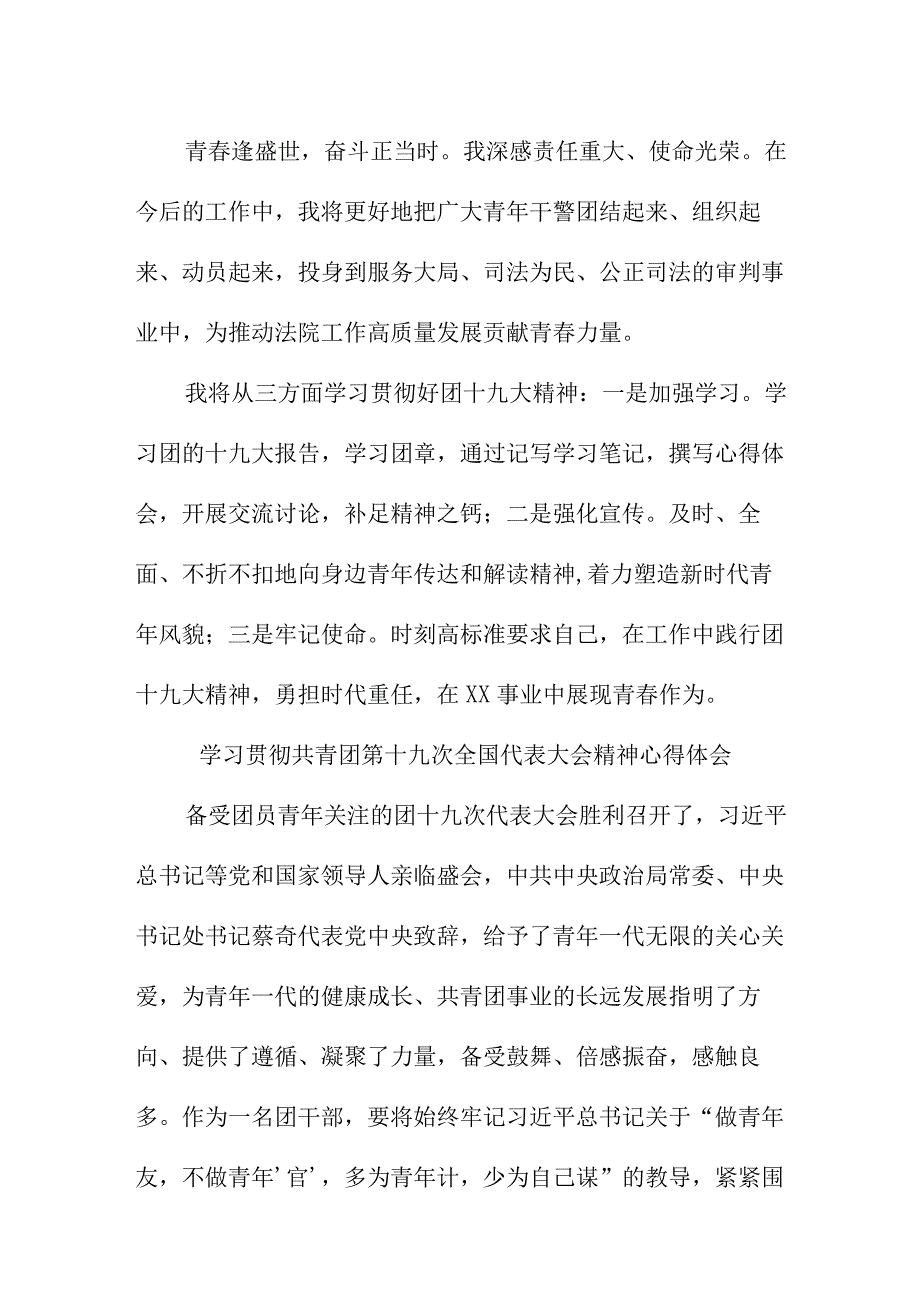 入党积极分子学习贯彻共青团第十九次全国代表大会精神个人心得体会 四篇.docx_第2页