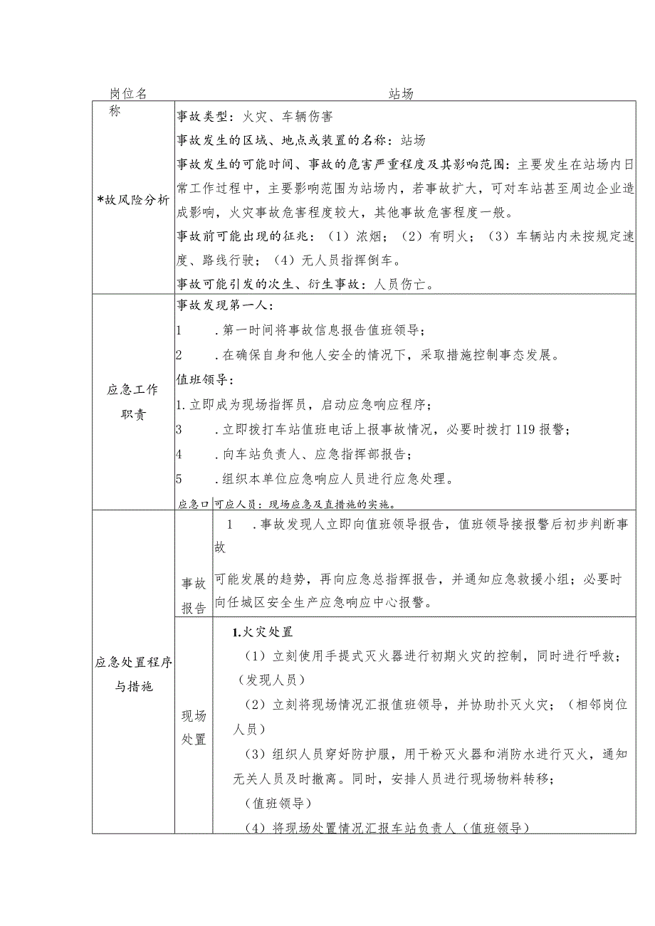 交通运输集团有限公司济宁汽车站站场事故现场处置方案.docx_第1页