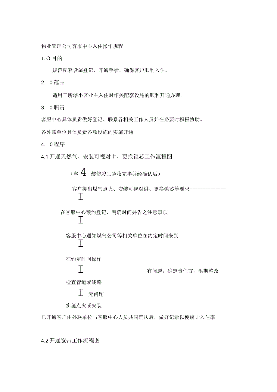 物业管理公司客服中心入住操作规程.docx_第1页