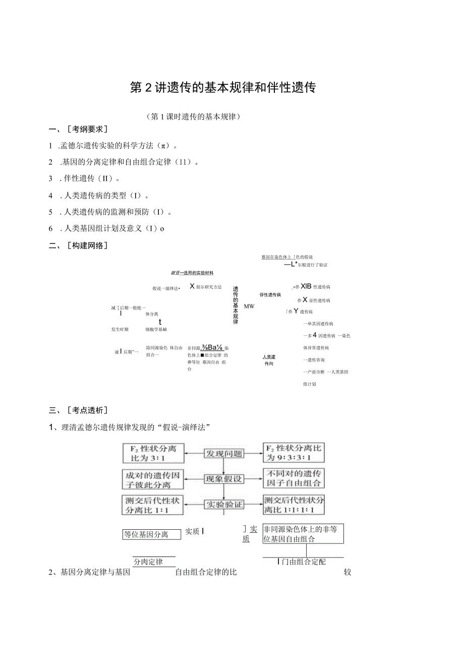 第2讲遗传的基本规律和伴性遗传.docx_第1页