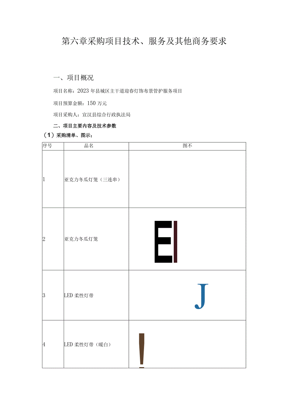 第六章采购项目技术、服务及其他商务要求.docx_第1页