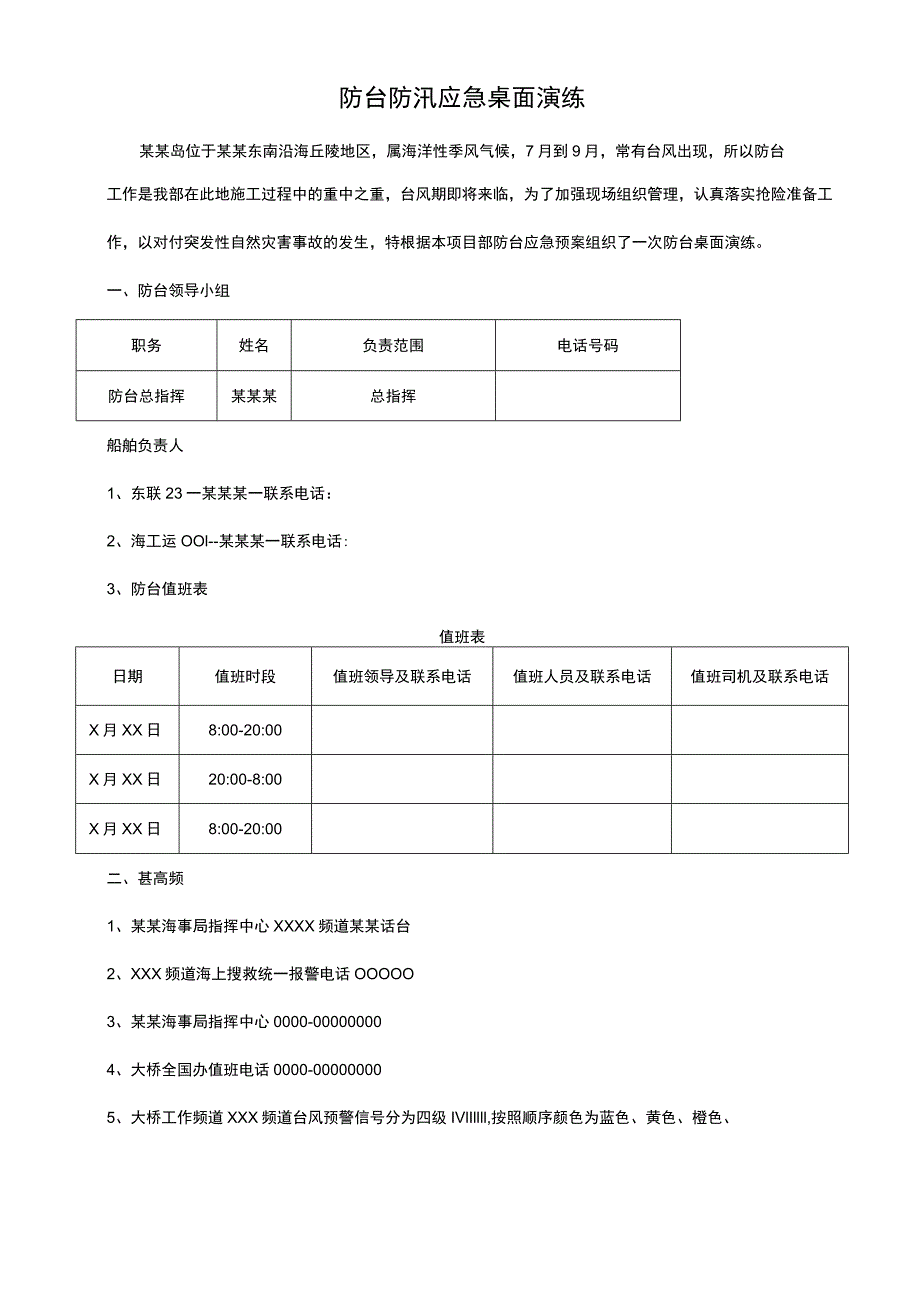 建筑项目防台防汛应急桌面演练方案.docx_第1页