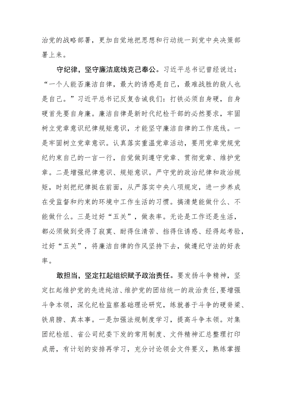 2023年企业纪检监察干部教育整顿心得体会发言汇编（3篇）.docx_第3页