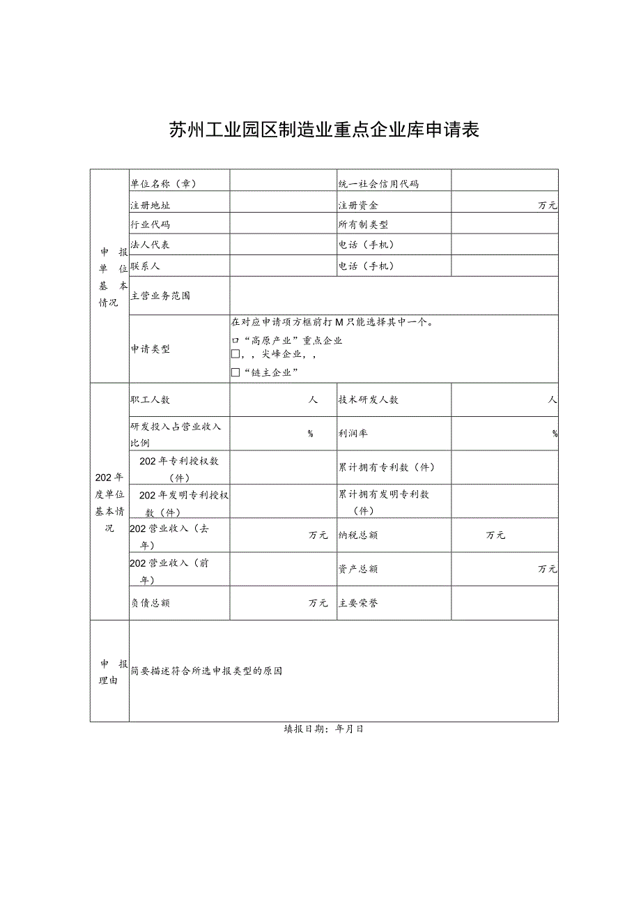 苏州工业园区制造业重点企业库申报书.docx_第2页