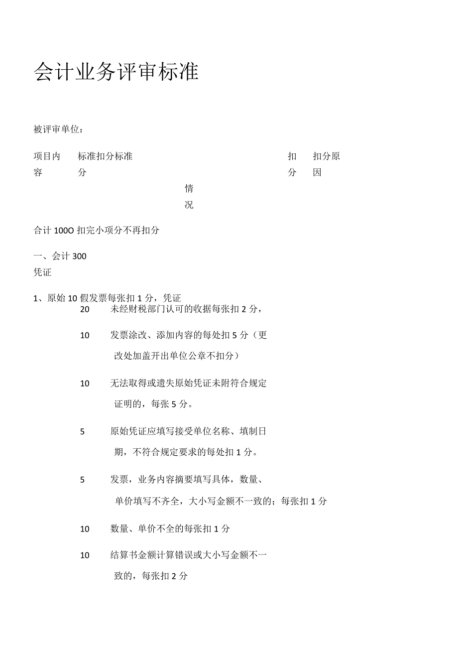 会计业务评审标准全.docx_第1页