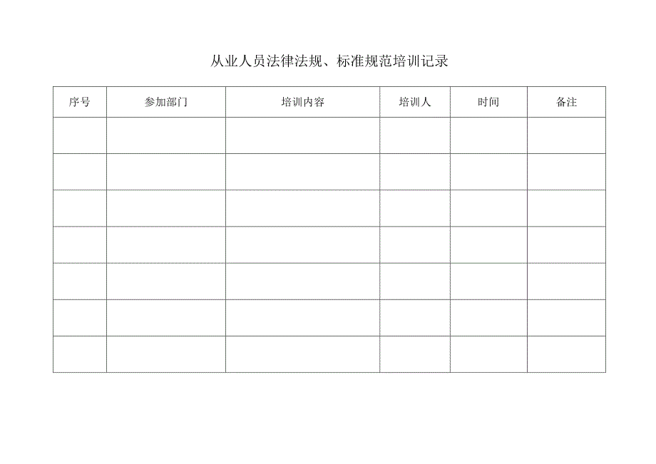 从业人员安全培训记录（更新法律法规）.docx_第2页