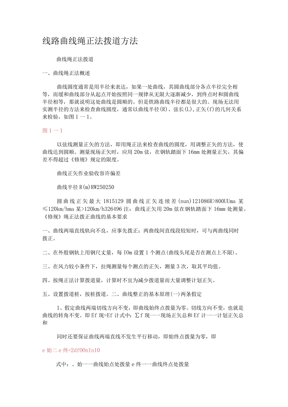 线路曲线绳正法拨道方法.docx_第1页