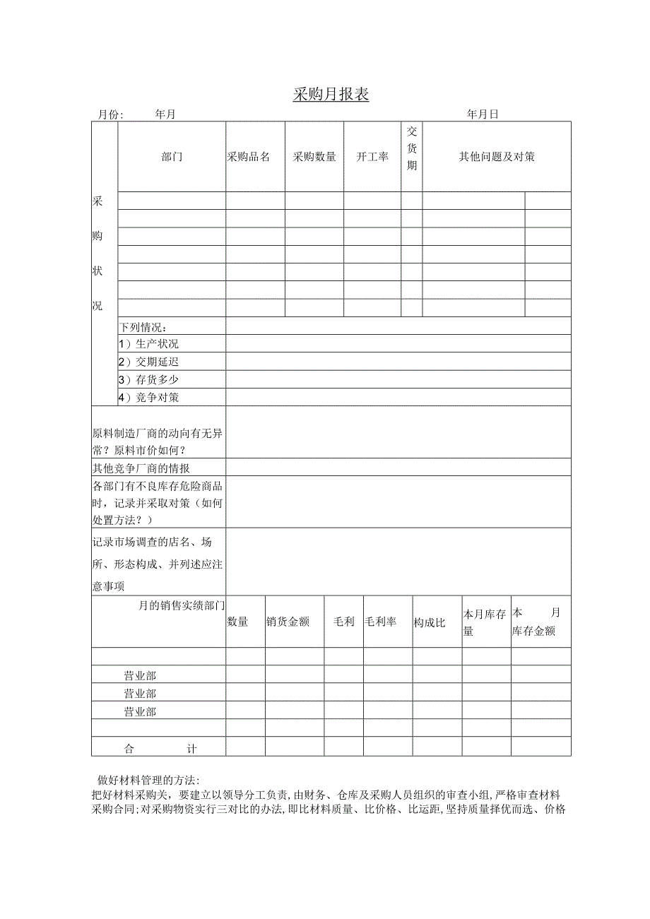 采购月报表参考范本.docx_第1页