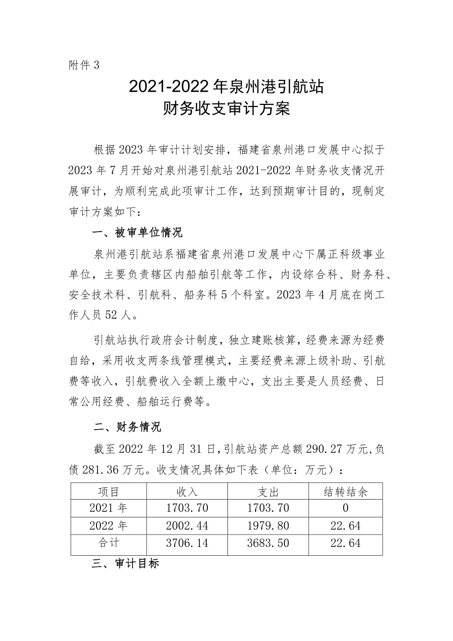 湄洲湾港口管理局财务收支审计方案.docx_第1页