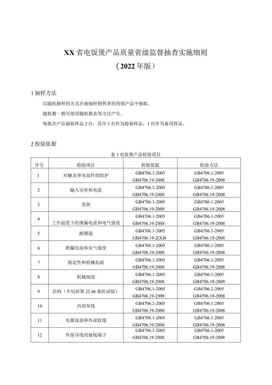 电饭煲产品质量省级监督抽查实施细则.docx_第1页