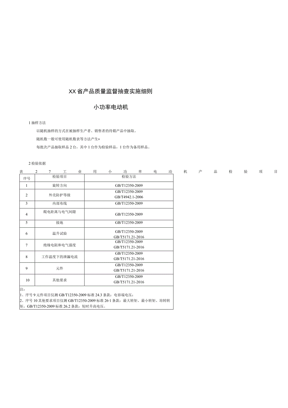 产品质量监督抽查实施细则——小功率电动机.docx_第1页