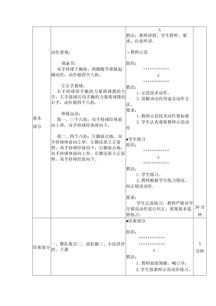 篮球操预备节第一课左右手拨球、伸展运动教案.docx_第2页